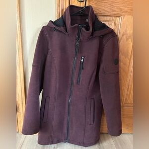 Andrew Marc Deep Burgundy Hooded Jacket
